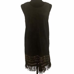 Addie Sleeveless Dress with Fringe Hemline